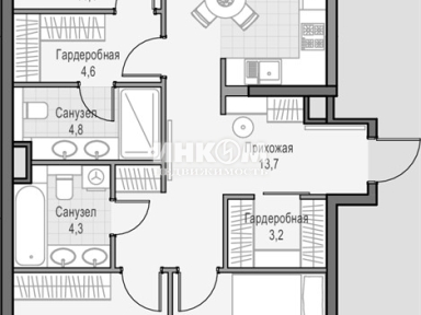 3-комн. квартира