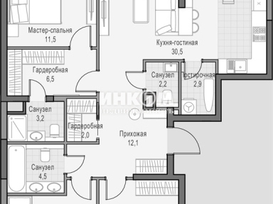 3-комн. квартира