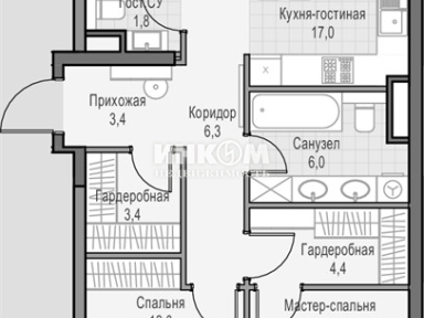 3-комн. квартира