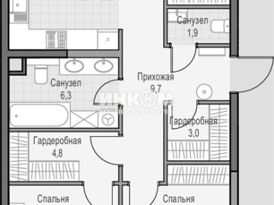 3-комн. квартира