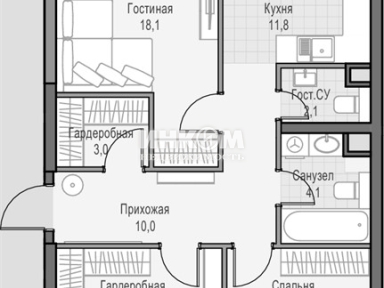 3-комн. квартира